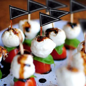 50-Pack Triangle Flag Topper Picks 3" Black - Cupcake, Cocktail, and Food Decoration for Parties & Events